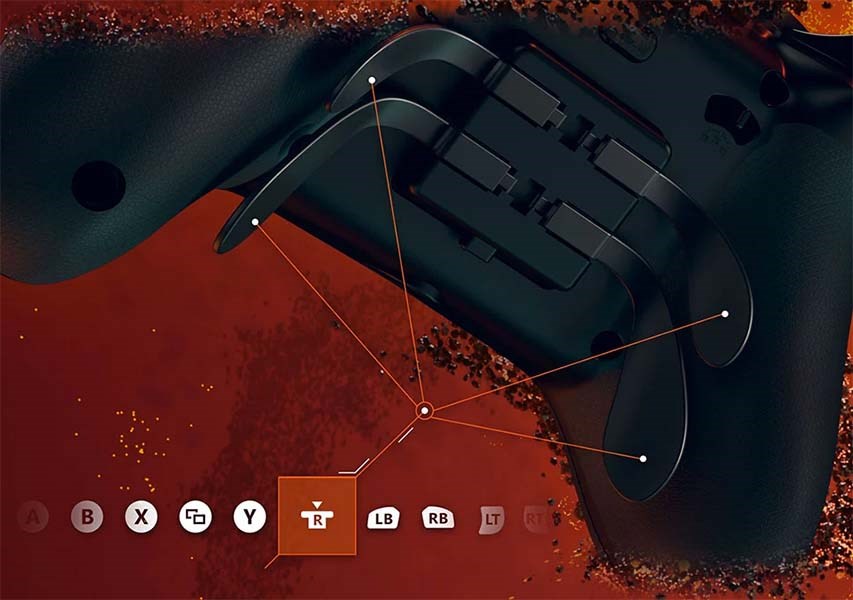 Mappable buttons on the back of the Fusion Pro 2 Wired Controller for Xbox Series X|S